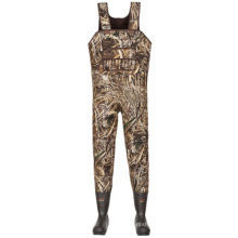 100% Waterproof Neoprene Camo Hunting Wader with Warm Rubber Boots